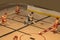 Old fashion vintage arcade hockey game that is an antique