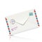 Old-fashioned Airmail Realistic Paper Envelope