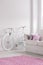 Old fashioned bicycle in room