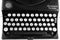 Old Fashioned Black and White Typewriter, Closeup Keys