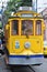 Old-fashioned bonde tram stands empty on the streets of Santa Te