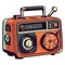 old fashioned boom box an analog audio