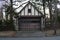 An Old-Fashioned Brown and White Garage