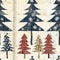 Old-Fashioned christmas tree with primitive hand sewing fabric effect. Cozy nostalgic homespun winter hand made crafts