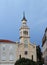 Old-fashioned church in Split, Croatia, Europe. The church and monastery of St. Frane, Split at storm. Czech on vacation in