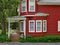 Old fashioned colorful painted clapboard house
