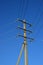 Old-fashioned electric pylon