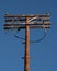 Old fashioned electric utility pole