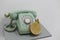 Old fashioned green telephone call, adobe rgb