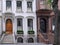 Old fashioned New York townhouses