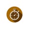 Old-fashioned pocket watch, graphic illustration. Simple timer,