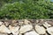 old fashioned rock wall with large rocks