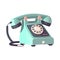 old fashioned rotary phone isolated