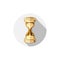 Old-fashioned simple 3d hourglass, time management business icon