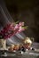 Old Fashioned Still Life with Fruit and Flowers