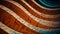 Old fashioned striped silk textile decoration in a row generated by AI