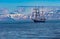 Old fashioned tall ship in harbor near Spitsbergenï¼Œ Norway