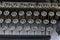 Old fashioned typewriter keys