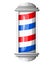 Old fashioned vintage glass Barber Shop pole with Barber Sign. Vector illustration Web site page and mobile app design elem