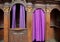 Old-fashioned wooden confessional in Catholic church