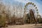 Old ferris wheel in ghost town of Pripyat Chernobyl