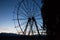 Old ferris wheel silhouette