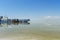 Old ferry on Urmia Salt Lake. Iran