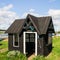 The old ferryman`s hut at Alnmouth, Northumberland