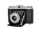 Old film photo camera - rangefinder, folding lens