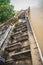 Old fish ladder without water appears to have been unsuccessful