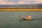 Old fisher boat in the Isonzo river