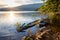 Old Fisherman Boats on Reservoir