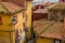 Old fisherman houses in Ribeira district in Porto