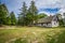 Old fisherman\'s houses in Kluki village, Poland.