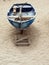 old fishing boat with anchor Playa Las Canteras beach Las Palmas Grand Canary Island Spain