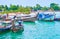 Old fishing boats in Ao Nammao Pier, Krabi resort, Thailand