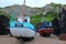 Old fishing boats in Hastings Fisherman`s Museum at Rock-a-Nore, Hastings, East Sussex, England