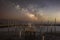 Old Fishing Pier leading towards the Milky Way Galaxy