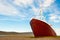 Old fishing vessel shipwrecked in the Westfjords region, Iceland