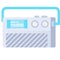 Old FM radio vector portable wireless device icon