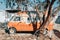 An old Ford Econoline van, in Bombay Beach, on the Salton Sea in California