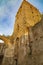 Old  fortified tower and destroyed church.  Starokostiantyniv city. Ukraine