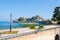 The Old Fortress of Corfu seen from the shore. Corfu island, Greece.