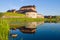 The old fortress-prison of Hame on the shore of Vanajavesi  lake. Hameenlinna, Finland