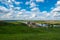 Old fortress by the river in Khotyn, Ukraine