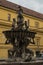 Old fountain in Czech medieval city