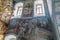 Old frescoes - ancient paintings of jesus christ on the inner walls of a temple or church after restoration. Frescoes of the