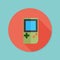 Old Gadget. Flat icon with long shadow. EPS10