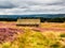 An old gamekeepers hut in open moorland