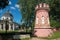 Old gate towers like chess pieces